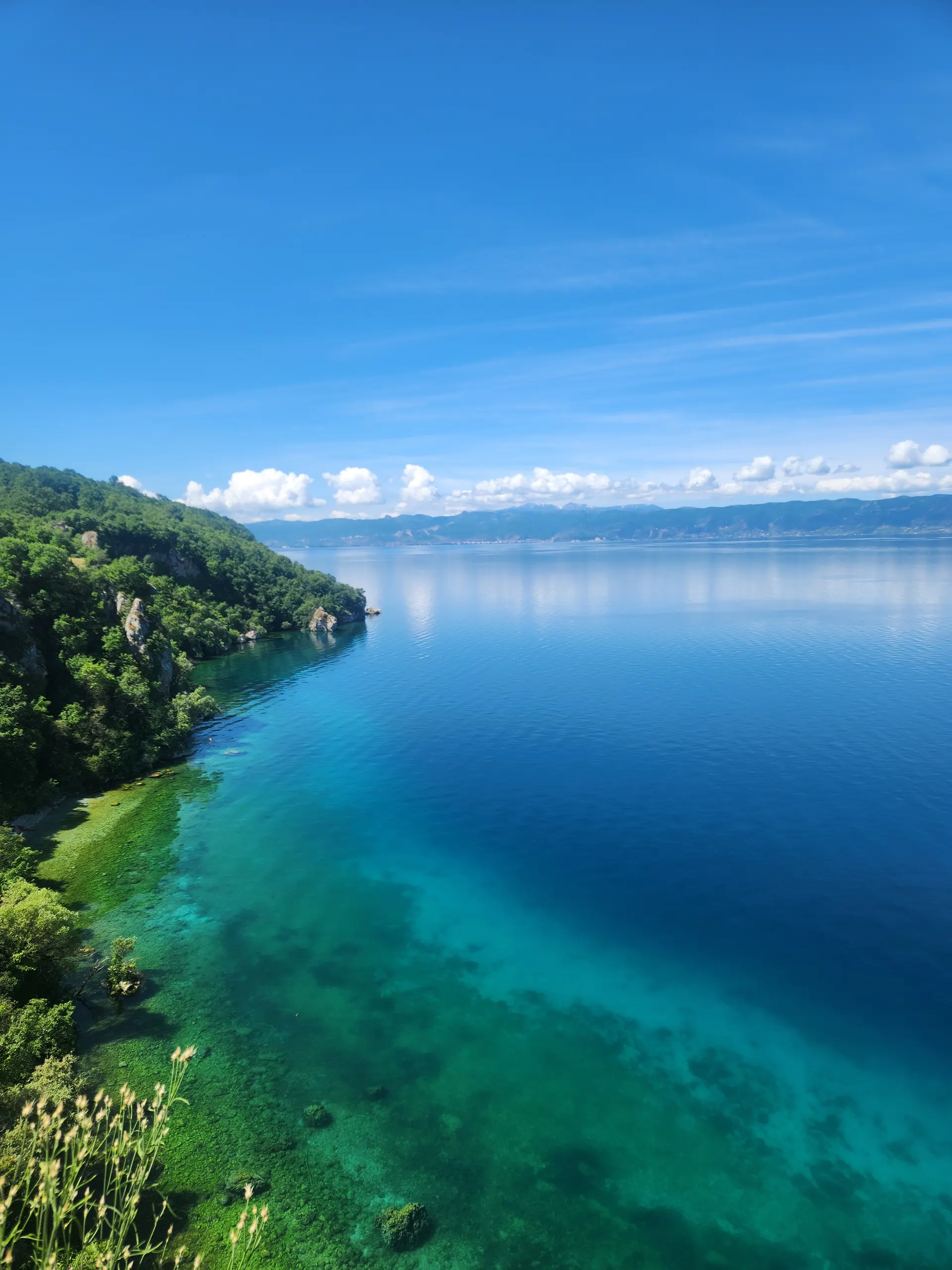 Turquoise bay along Lake Ohrid