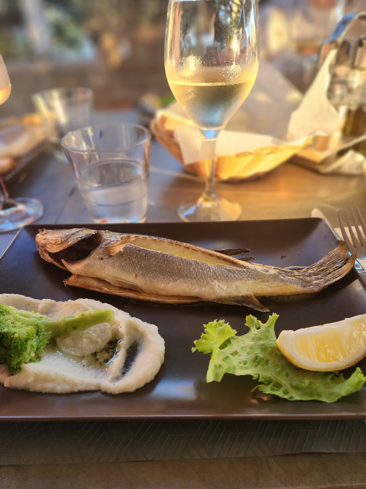 Fresh grilled fish, a northern Albanian specialty