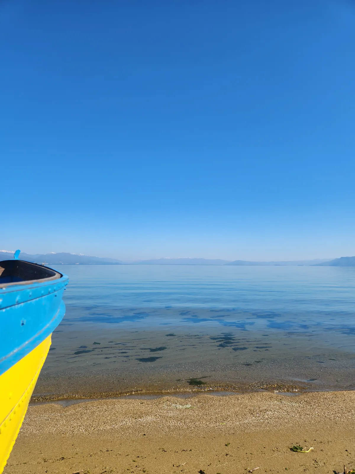 Traditional wooden boat on Lake Ohrid