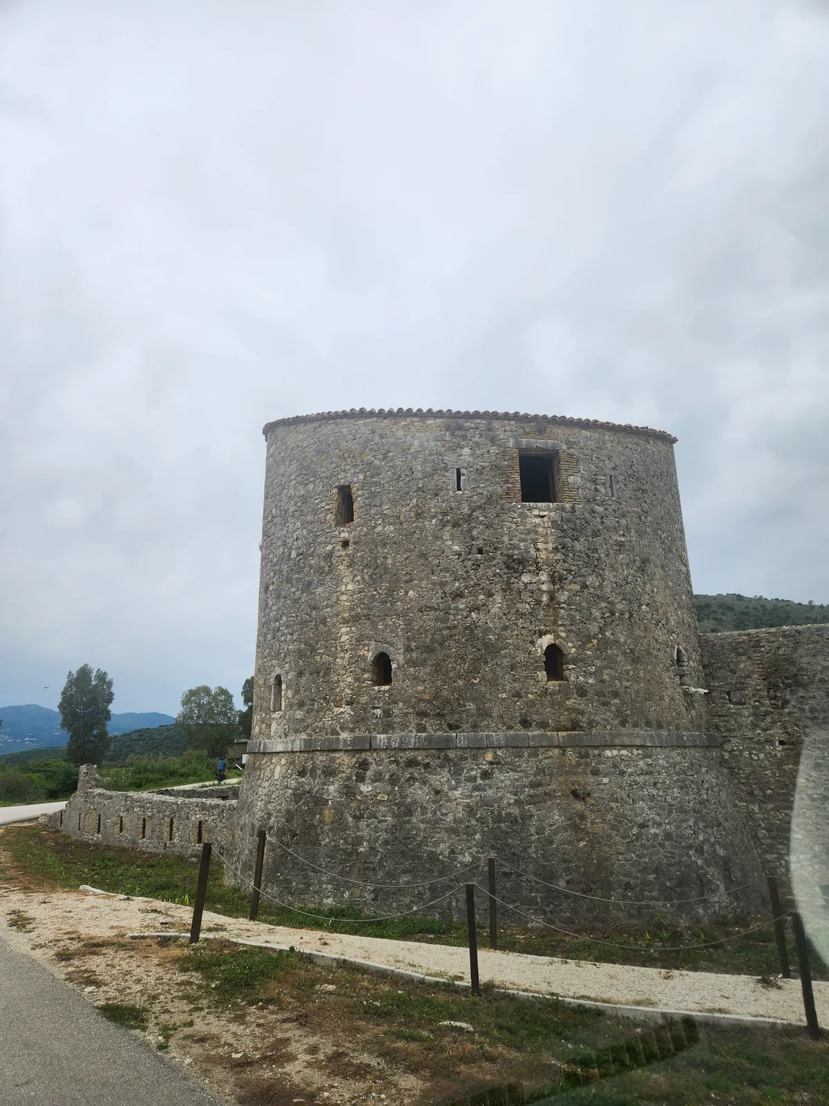 Stone watchtower along the southern Albania coast